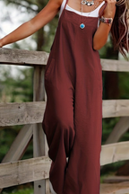 Meadow Trail Linen Overall Jumpsuit