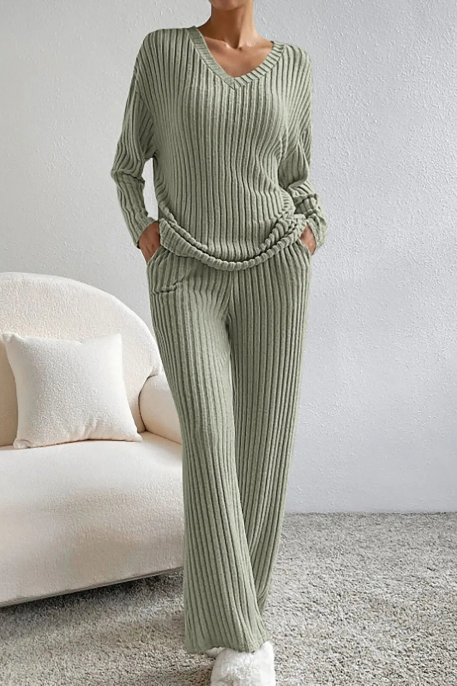Women's Ribbed Lounge Co-Ord Set