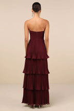 Strapless Tiered Maxi Dress