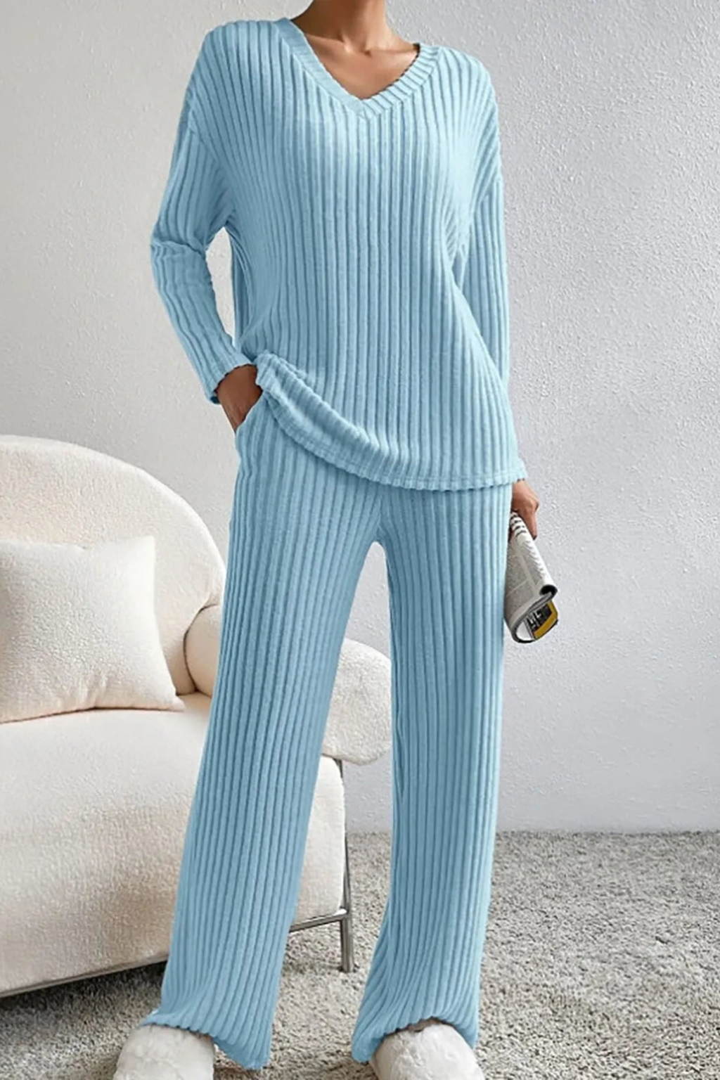 Women's Ribbed Lounge Co-Ord Set