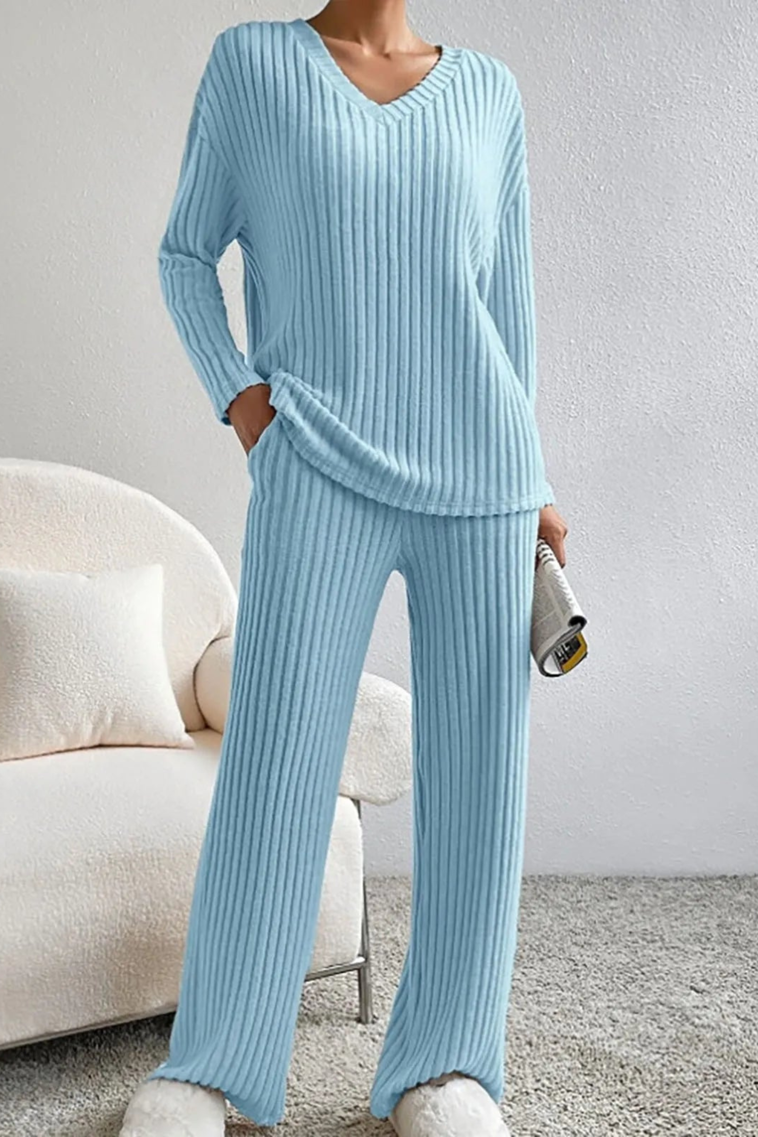 Women's Ribbed Lounge Co-Ord Set