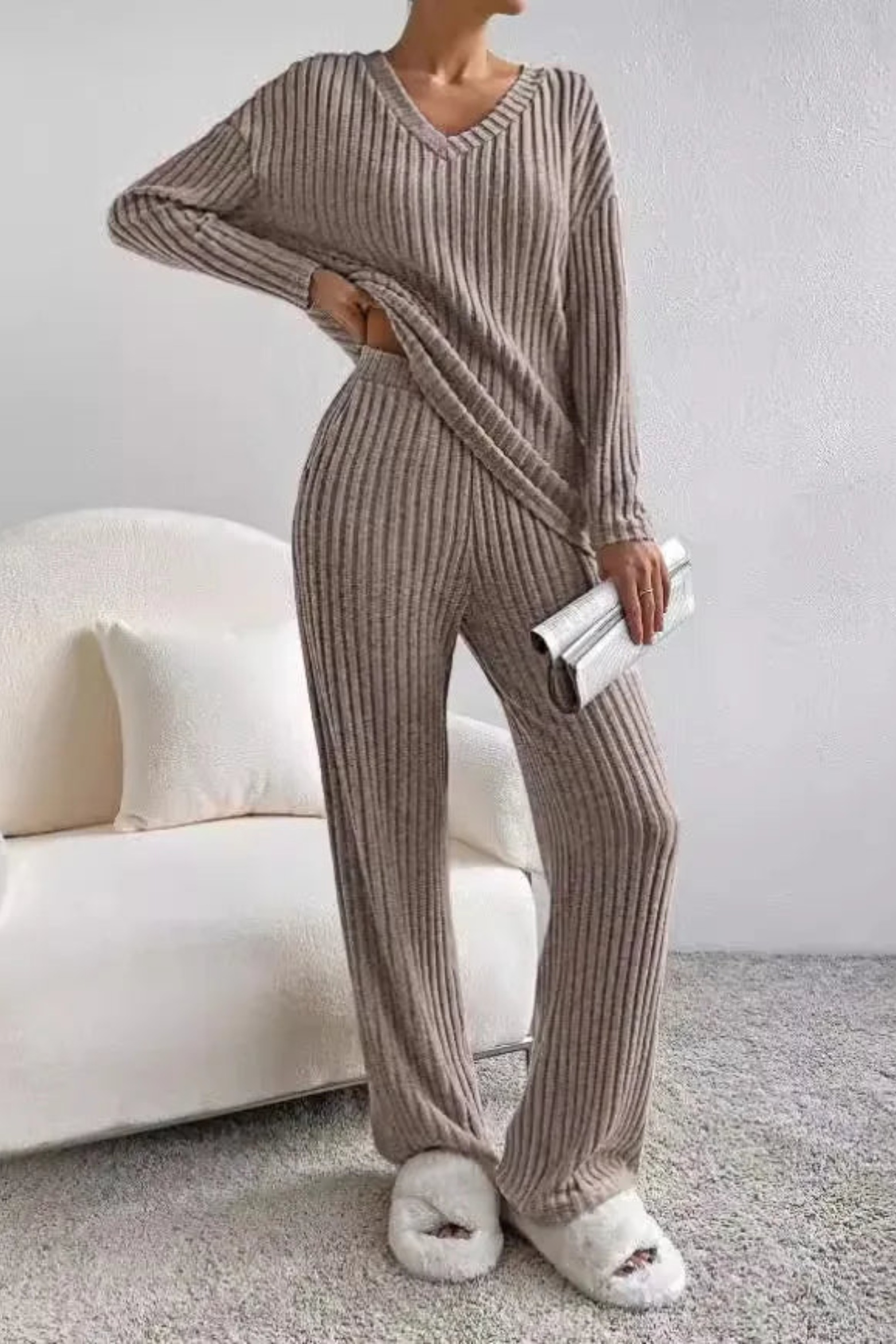 Women's Ribbed Lounge Co-Ord Set