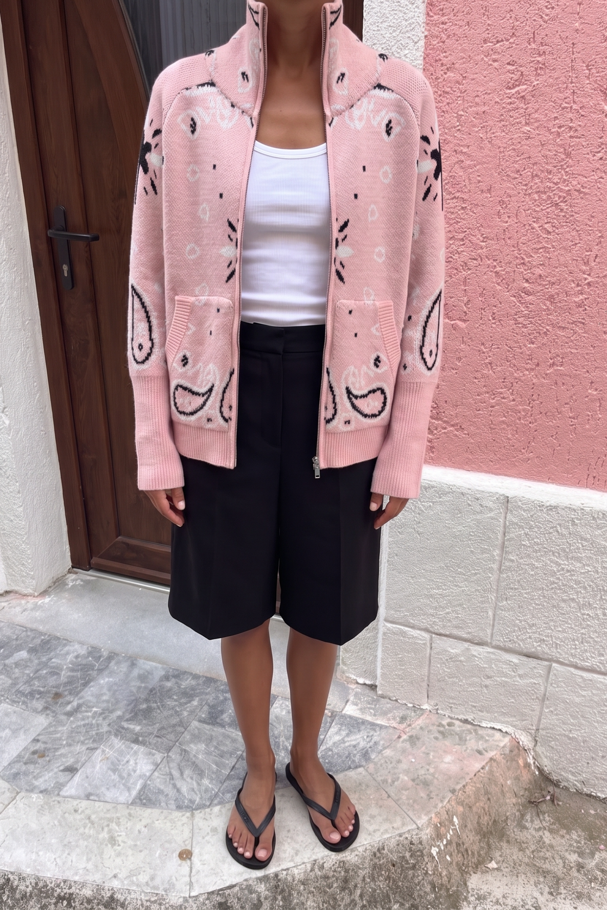 Women's Bandana Patterned Cardigan