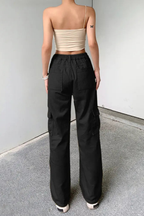 Women's Utility Fit Elastic Denim Pants