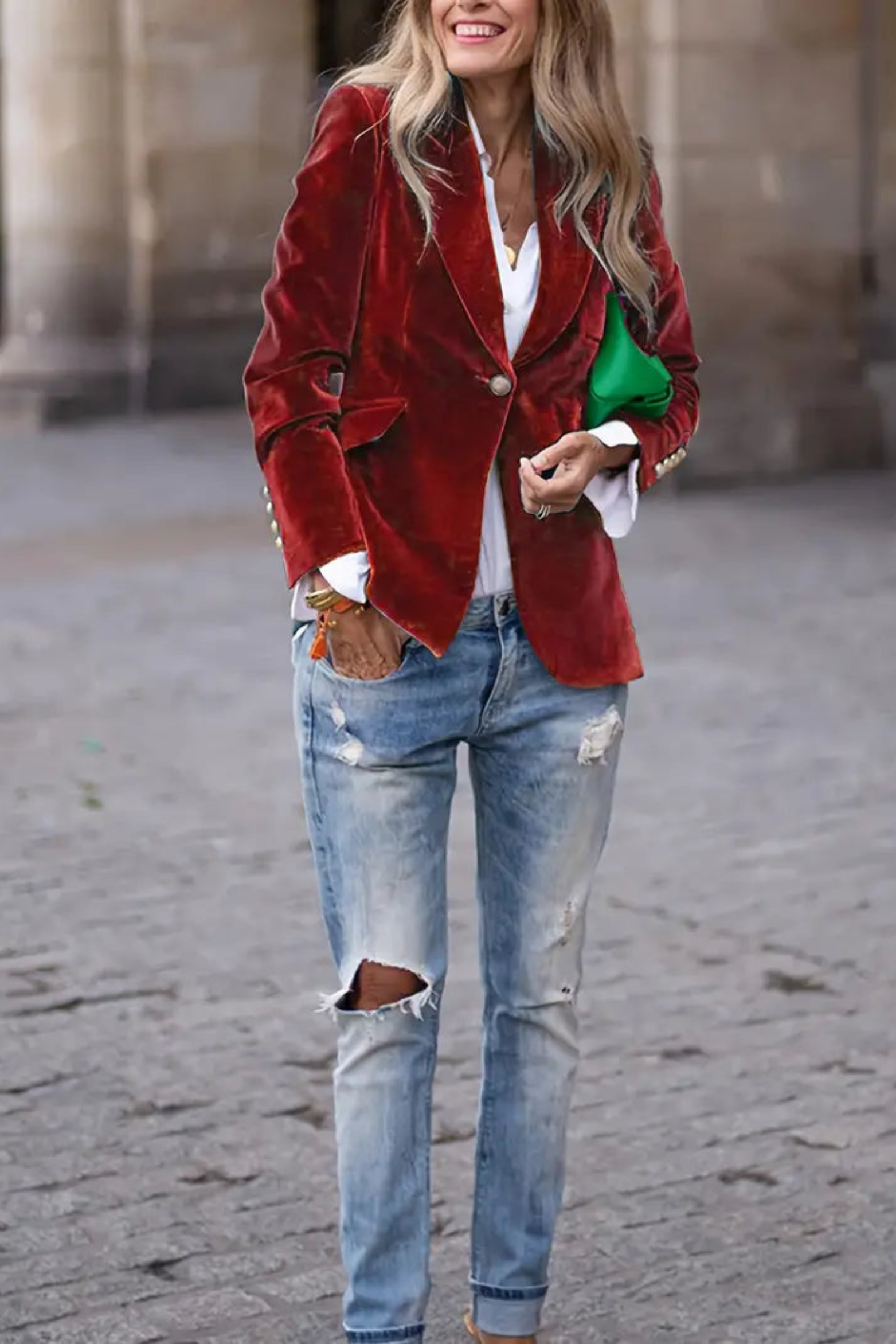 Women's Refined Single-Button Blazer