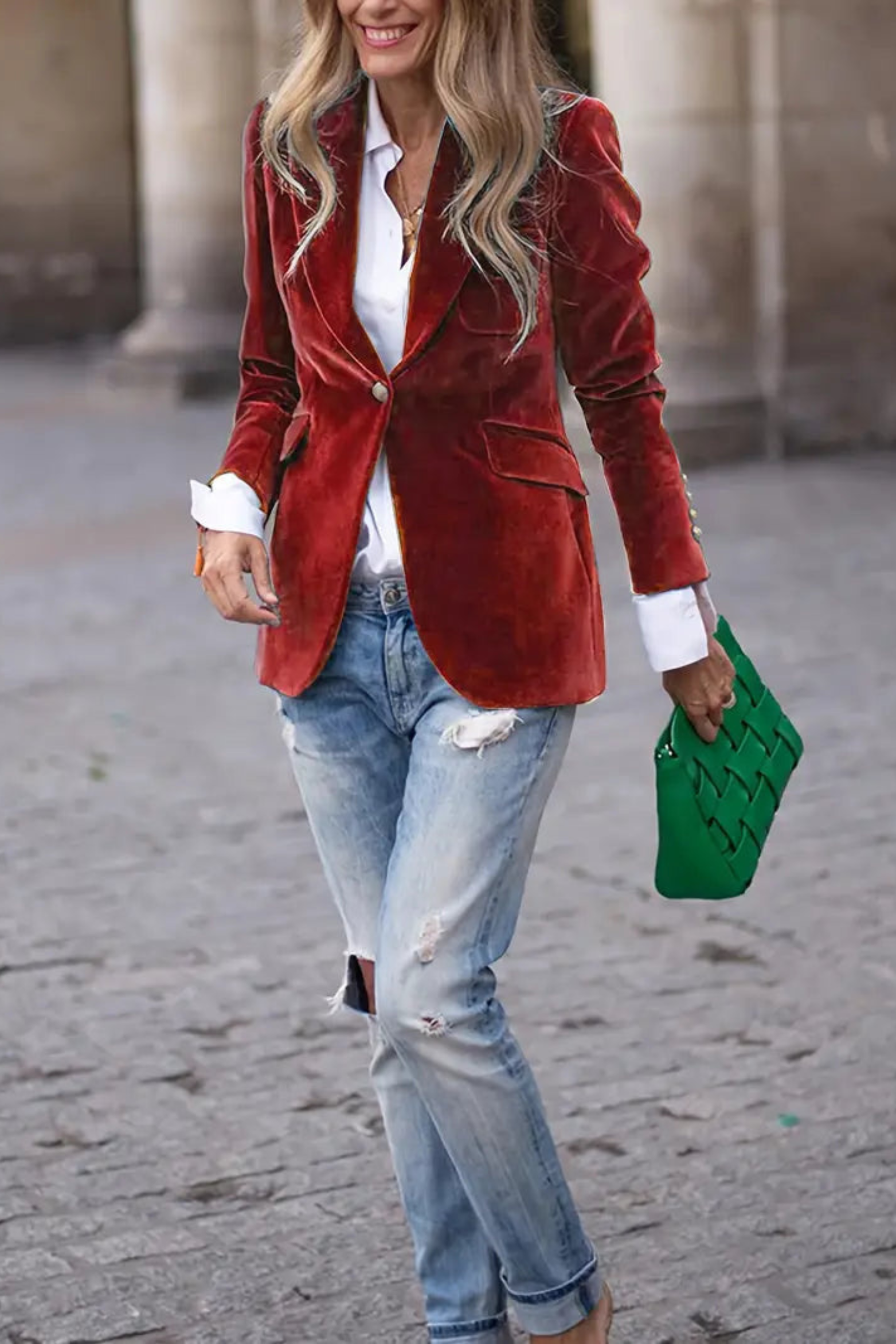 Women's Refined Single-Button Blazer