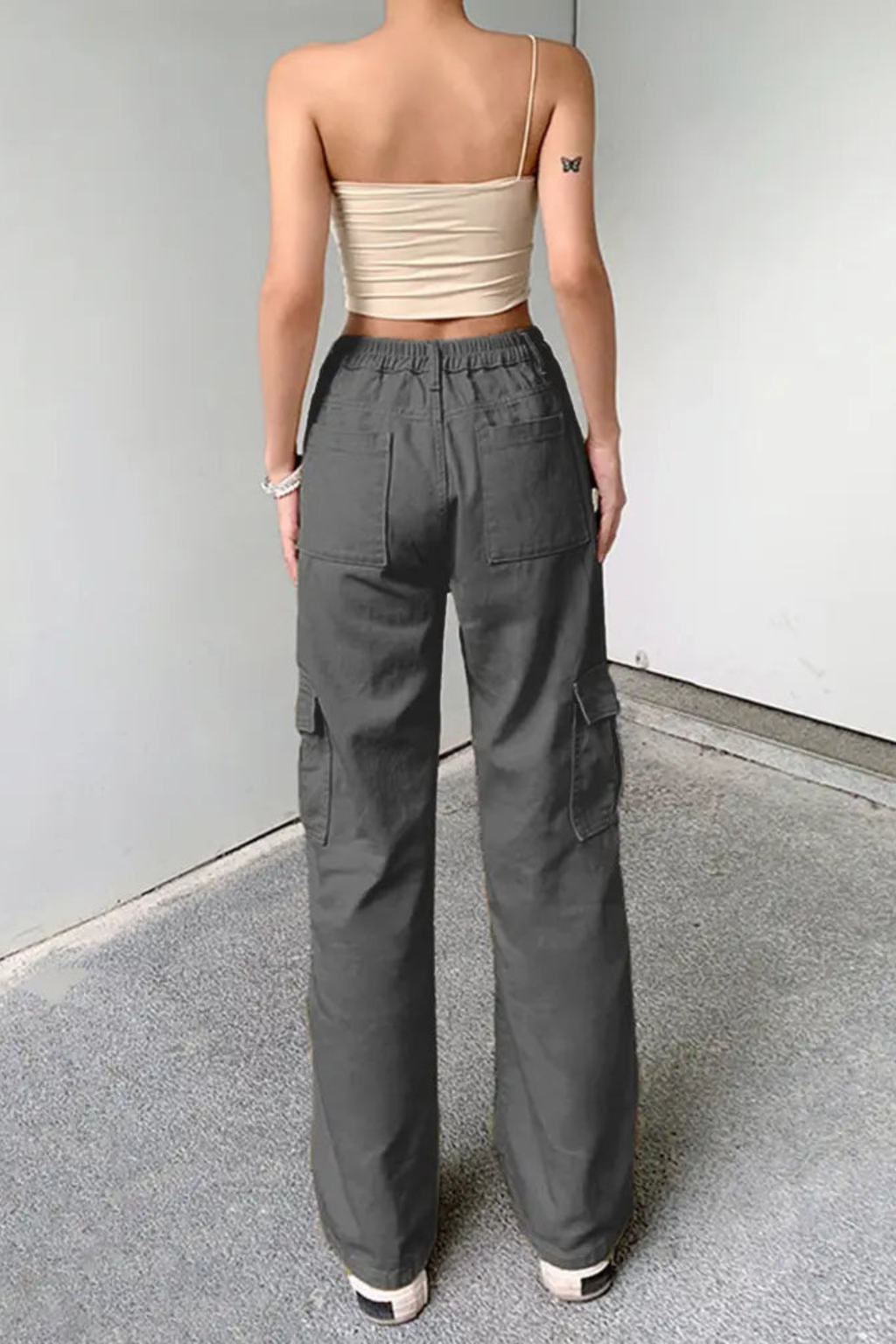 Women's Utility Fit Elastic Denim Pants