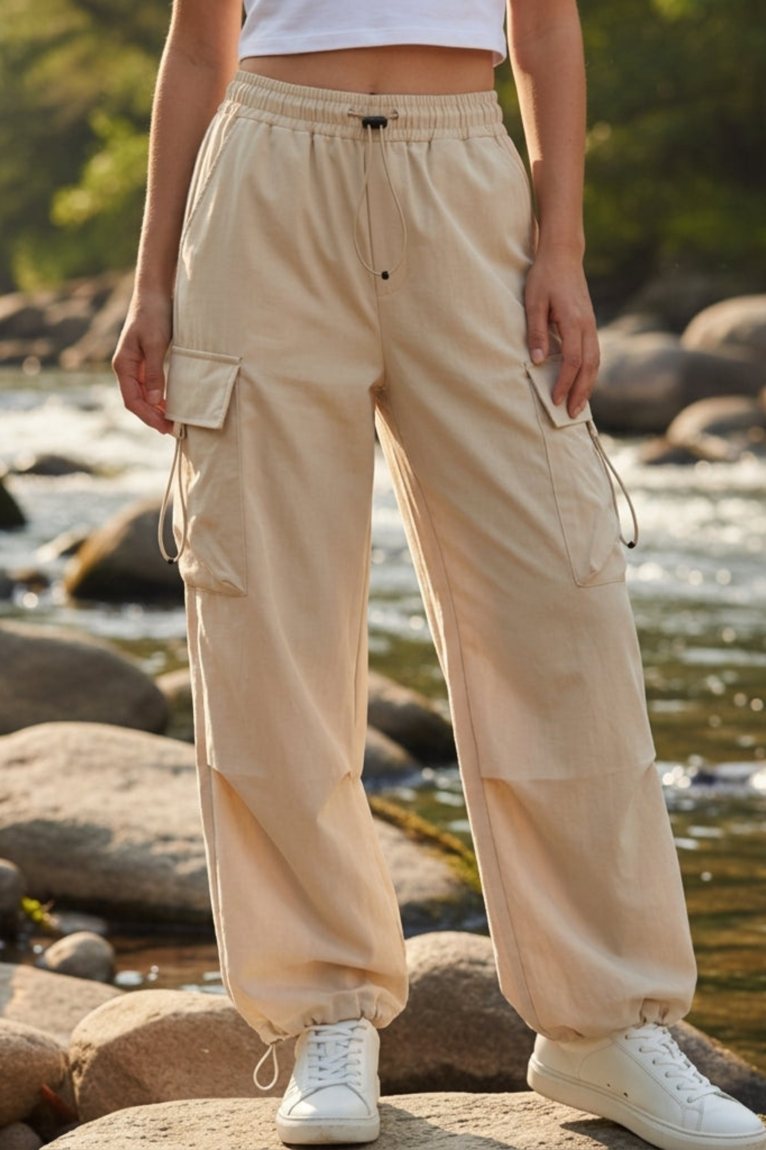 Women's Relaxed Cargo Utility Sweatpants