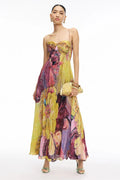 Multicoloured Ikat Print Maxi Dress