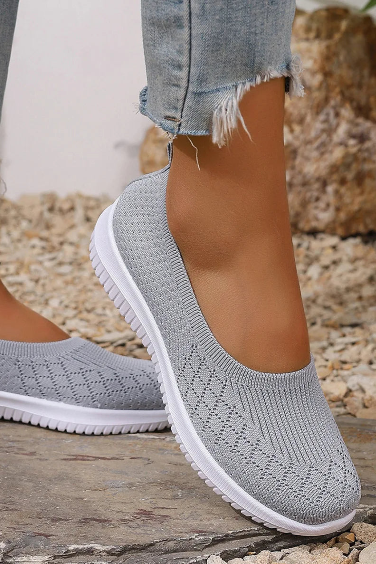 Breathable Slip On Walking Sneakers