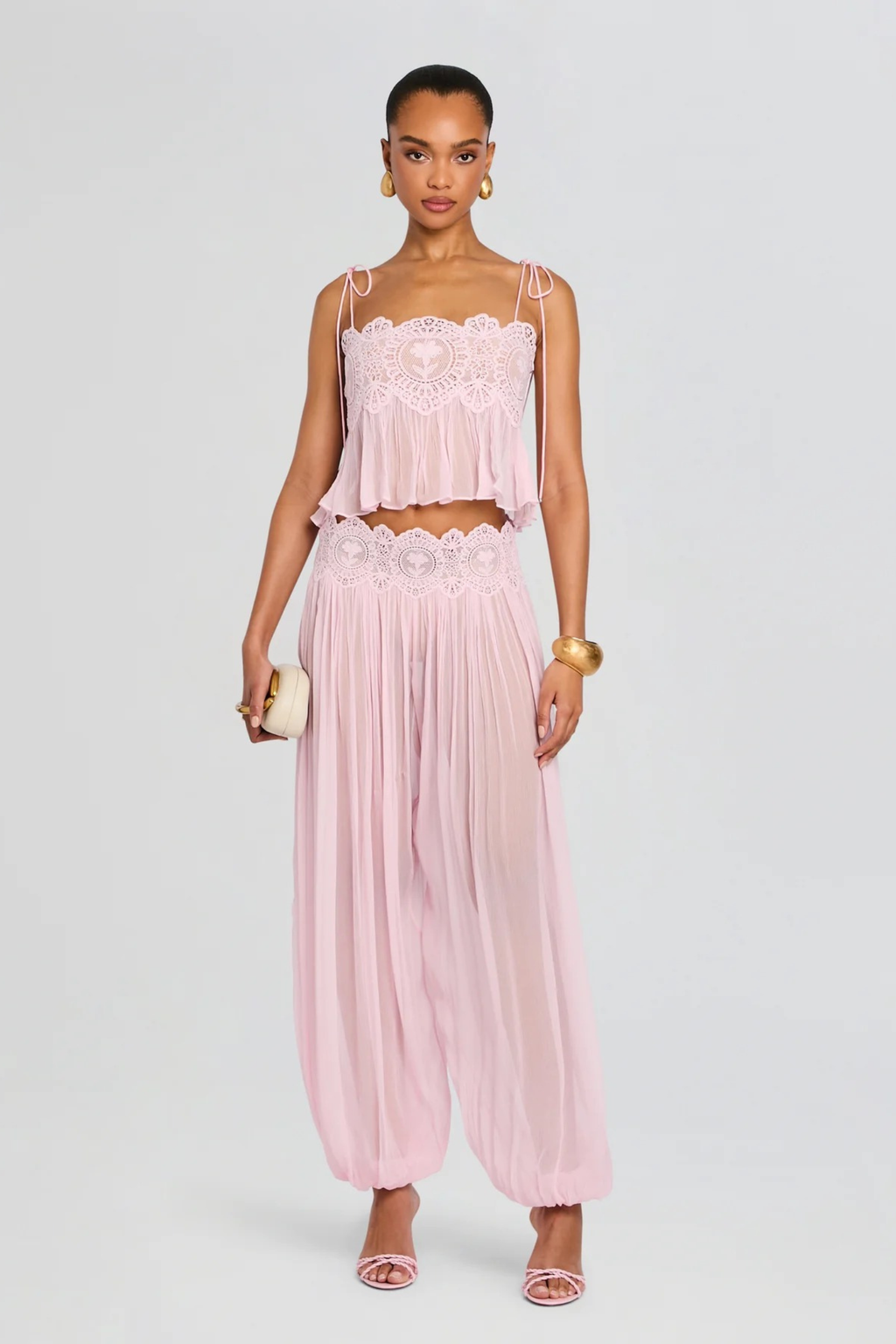 Women's Chiffon Lace Two-Piece Set