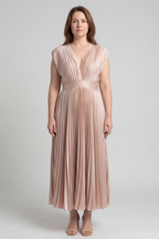 Evermore Grace Pleated Midi Dress