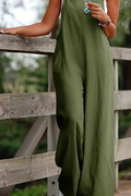 Meadow Trail Linen Overall Jumpsuit