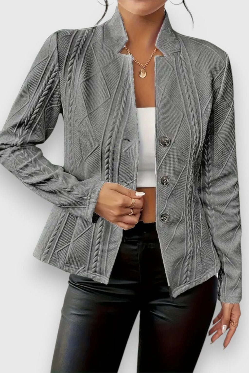 Women's Cable Knit Mock Neck Sweater