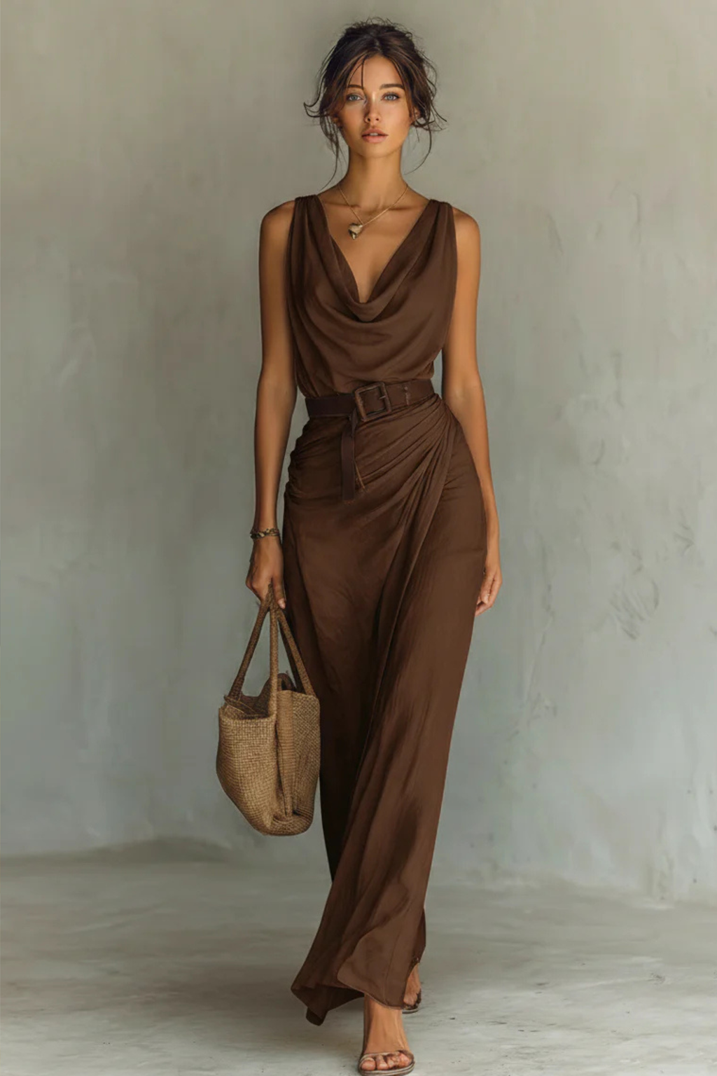 Modern Sleeveless Maxi Dress