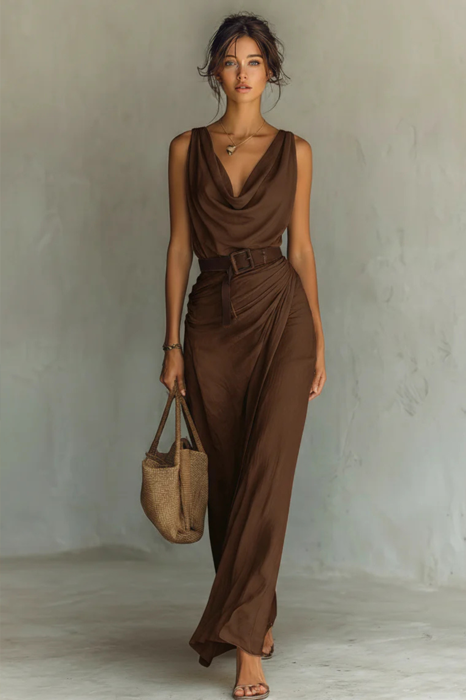 Modern Sleeveless Maxi Dress