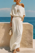 Coastal Muse Off-Shoulder Maxi Co-Ord Set