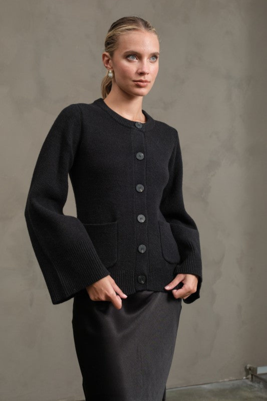 Women's Refined Wool Blend Knit Cardigan