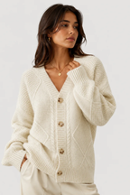 Heritage Button Knit Cardigan Sweater
