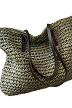 Seaside Woven Straw Market Tote