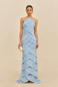 Pleated Layered Maxi Dress
