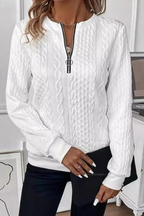 Women's Zip Neck Relaxed Sweatshirt
