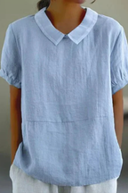 Women's Marlow Linen Blend Peter Pan Collar Blouse