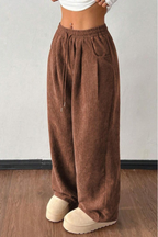 Women's Relaxed Corduroy Wide-Leg Pants