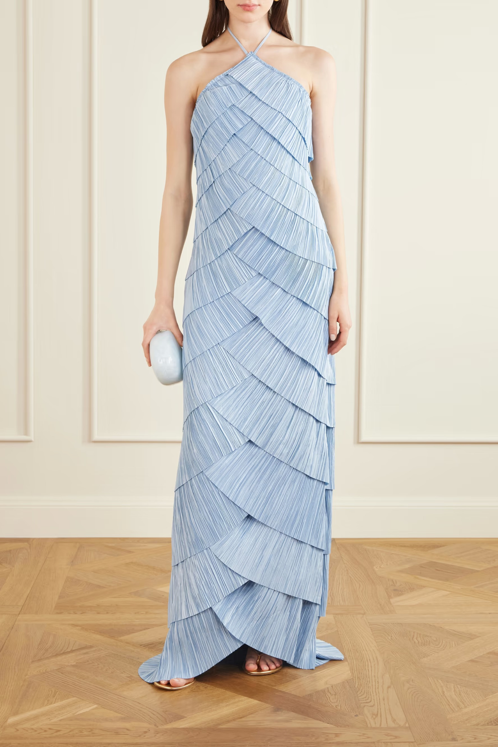 Pleated Layered Maxi Dress