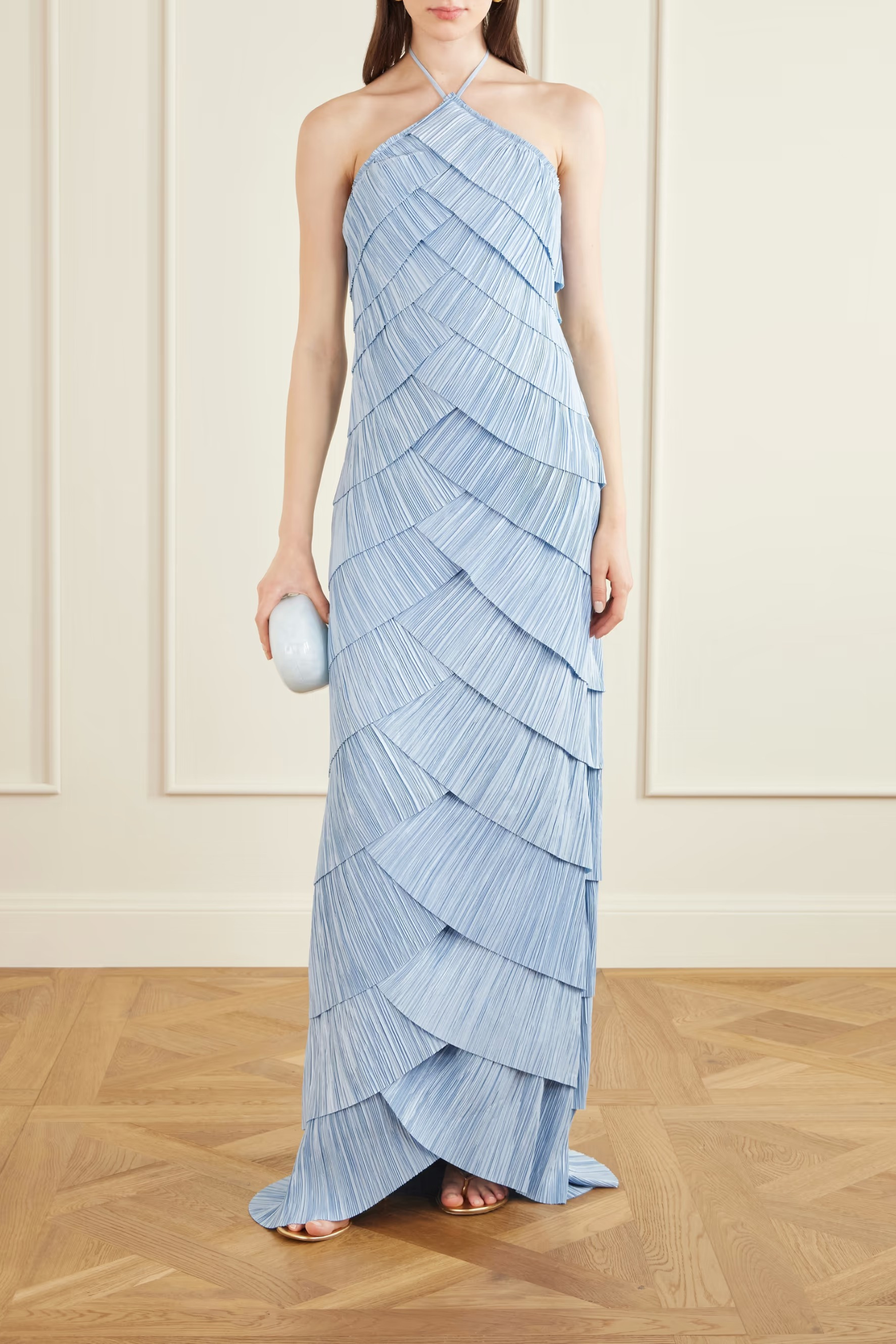 Pleated Layered Maxi Dress