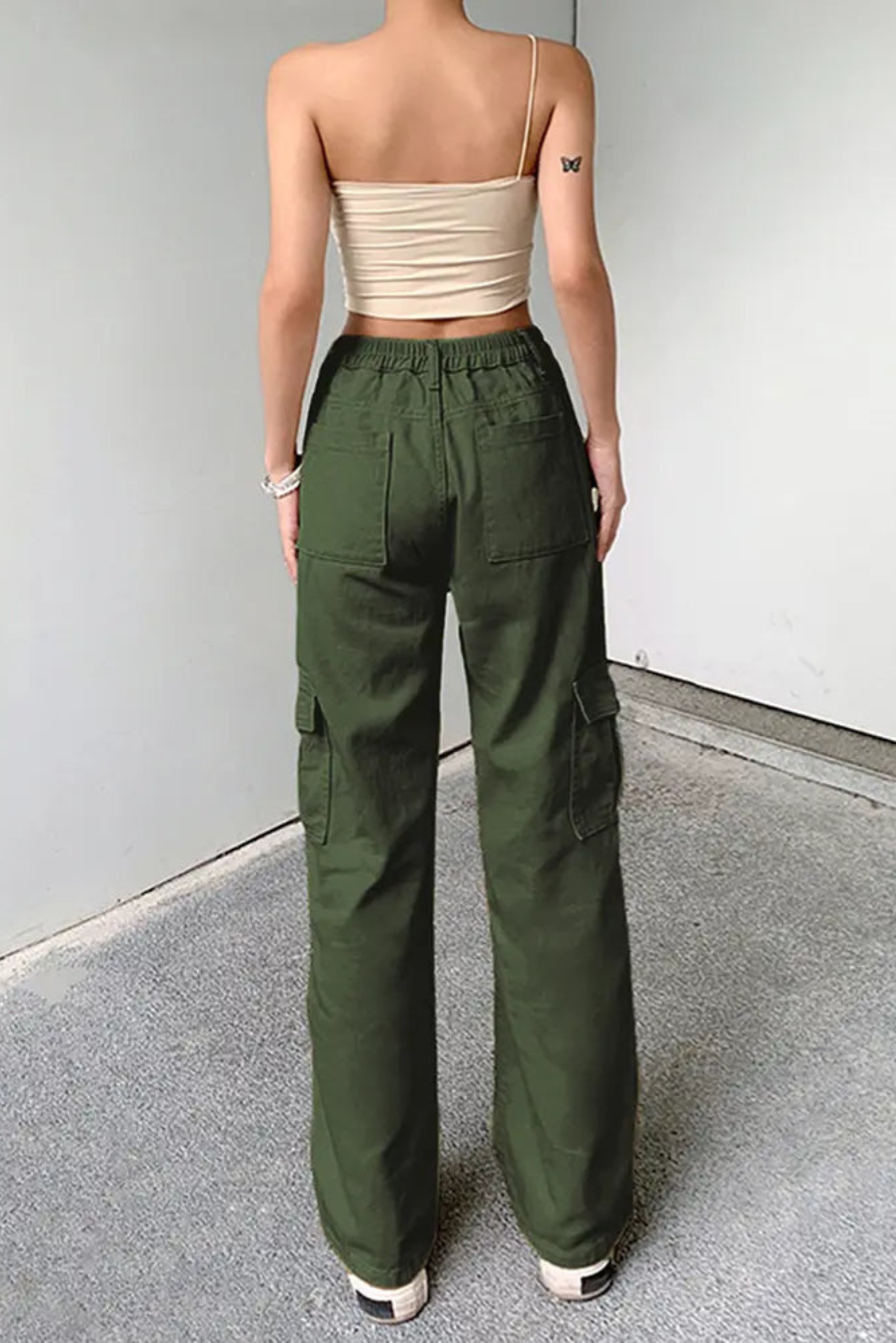 Women's Utility Fit Elastic Denim Pants