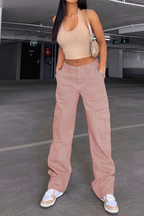 Women's Utility Fit Elastic Denim Pants