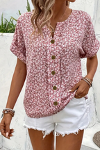 Women's Rosalie Cotton Floral Button Blouse