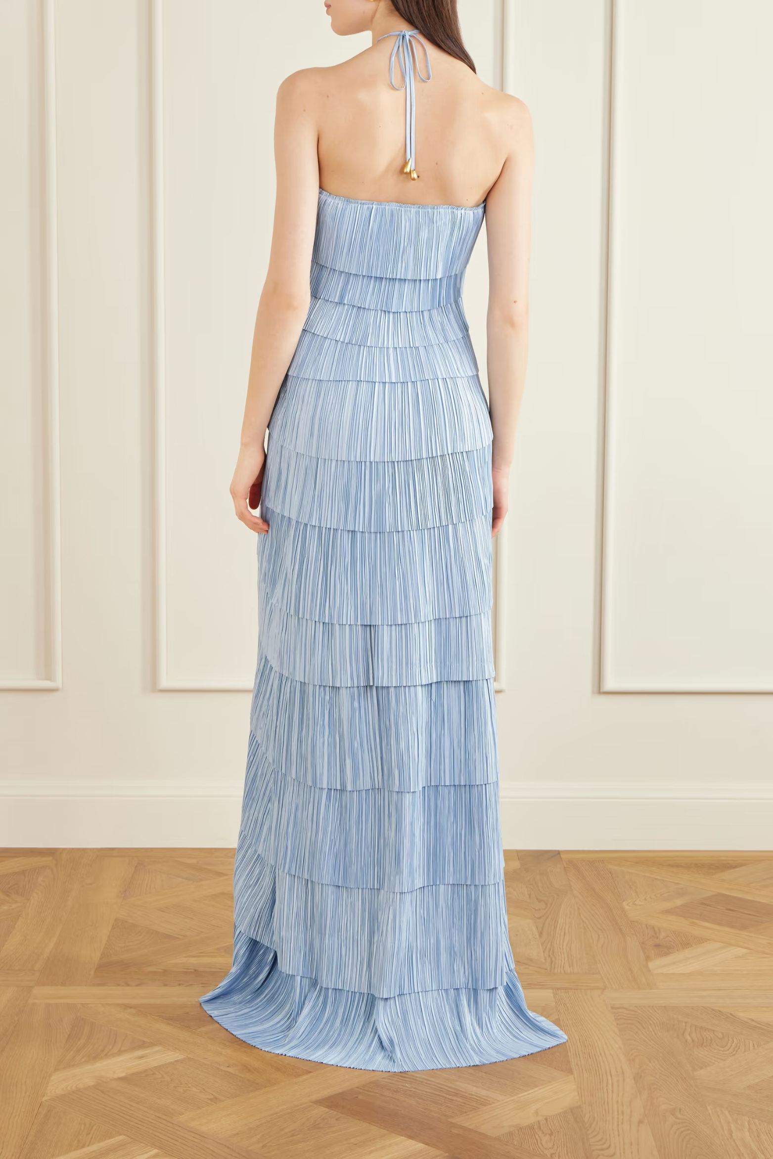 Pleated Layered Maxi Dress
