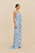 Pleated Layered Maxi Dress