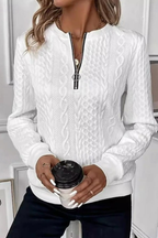 Women's Zip Neck Relaxed Sweatshirt