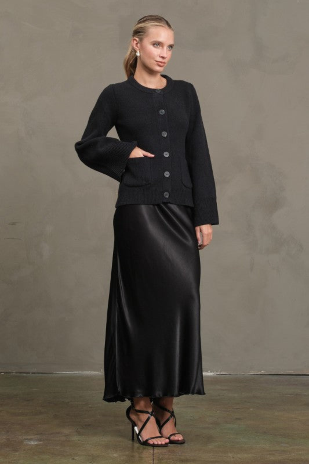 Women's Refined Wool Blend Knit Cardigan