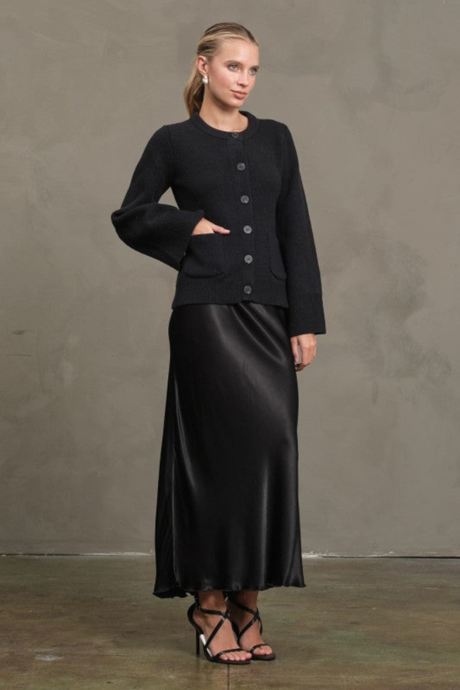 Women's Refined Wool Blend Knit Cardigan