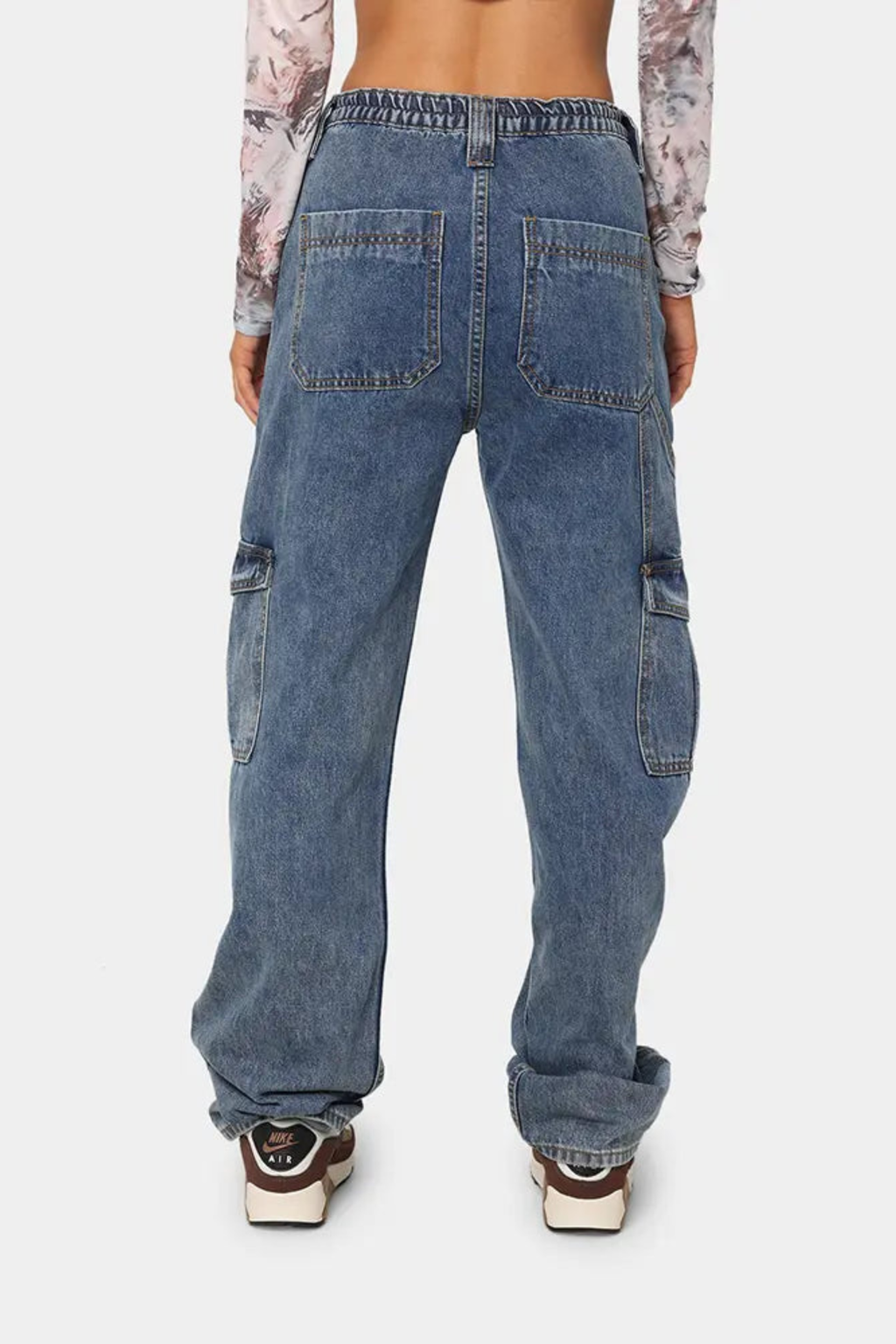 Women's Utility Fit Elastic Denim Pants