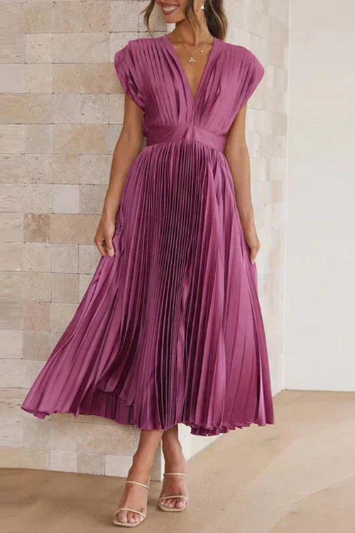 Evermore Grace Pleated Midi Dress