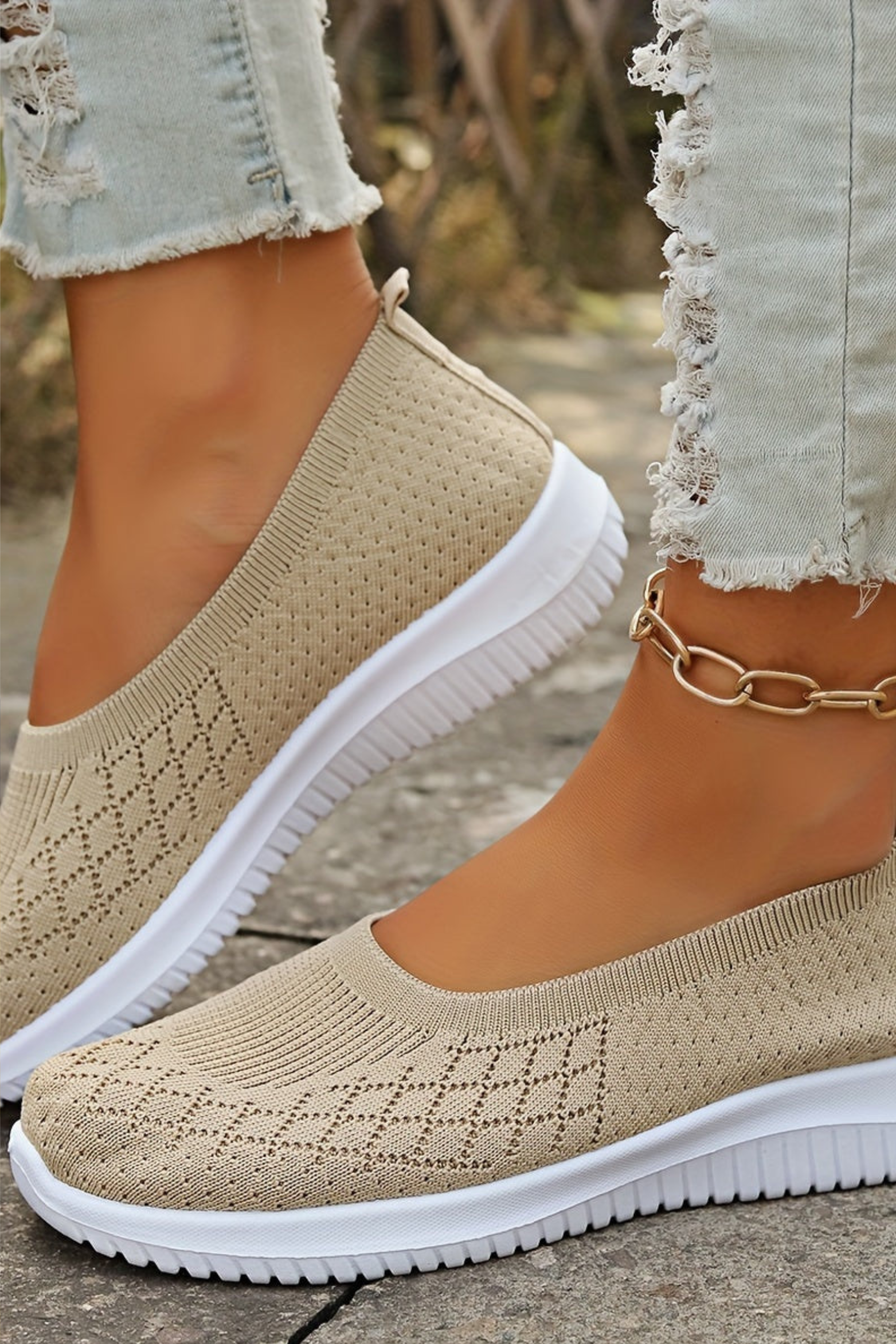Breathable Slip On Walking Sneakers