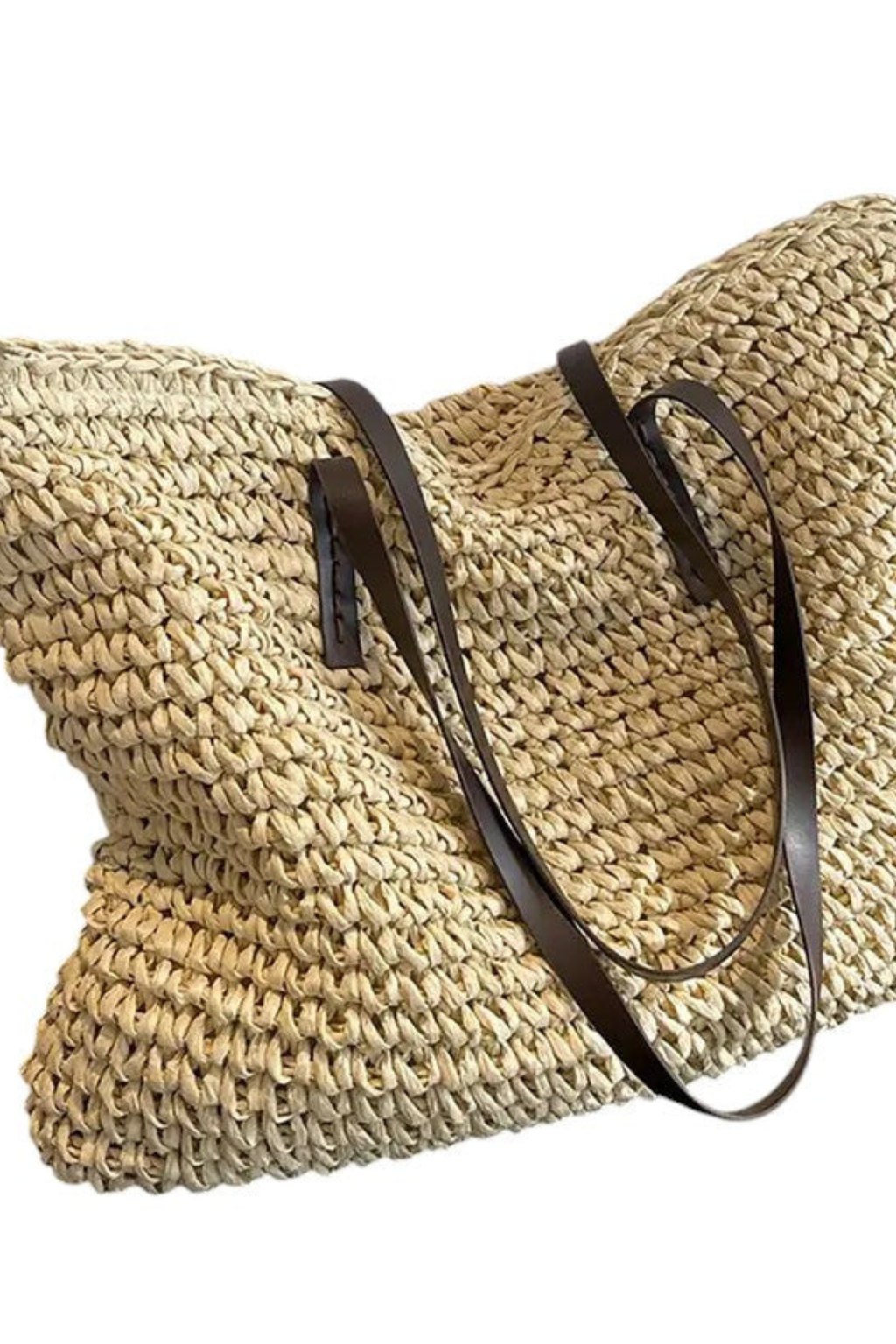Seaside Woven Straw Market Tote