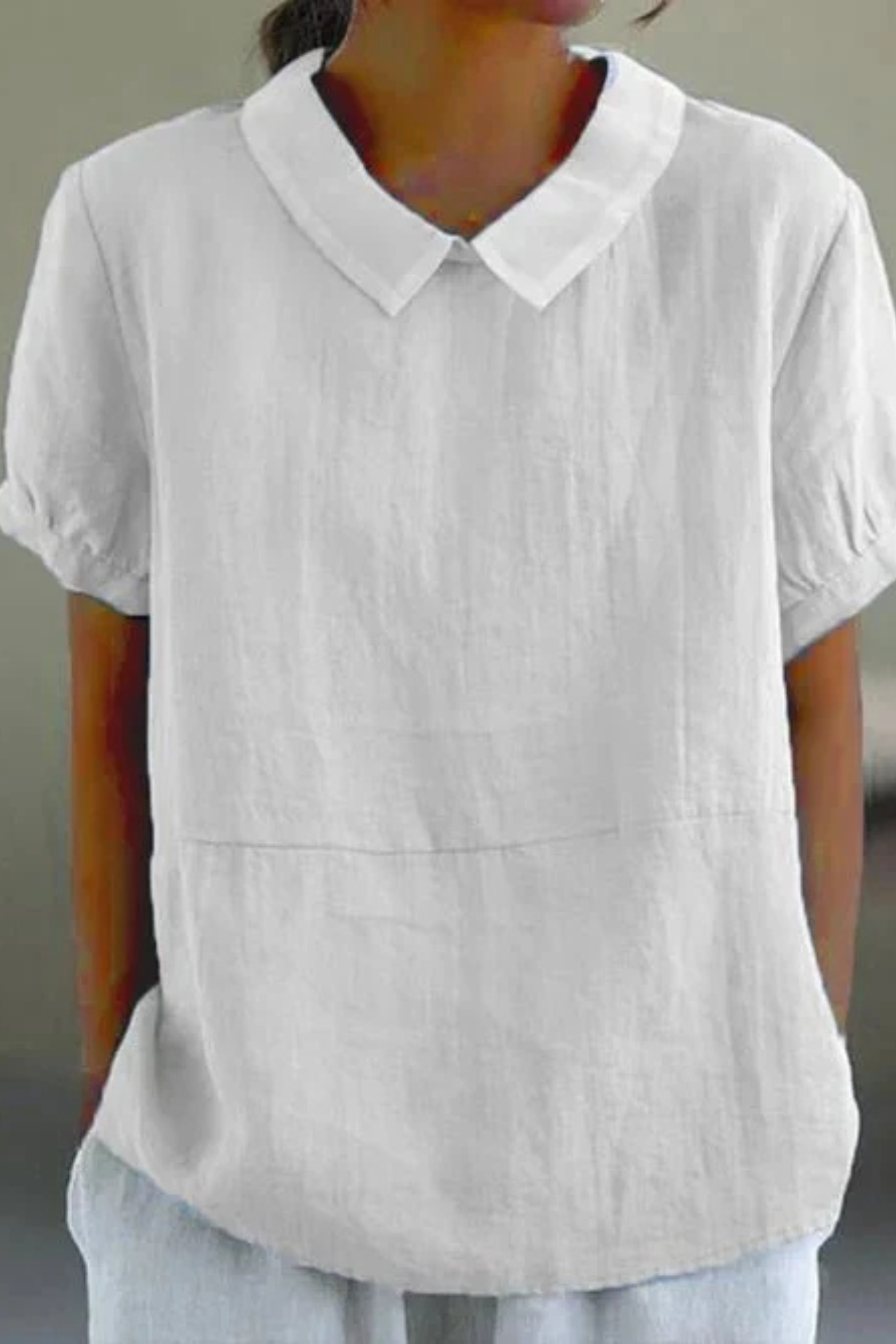 Women's Marlow Linen Blend Peter Pan Collar Blouse