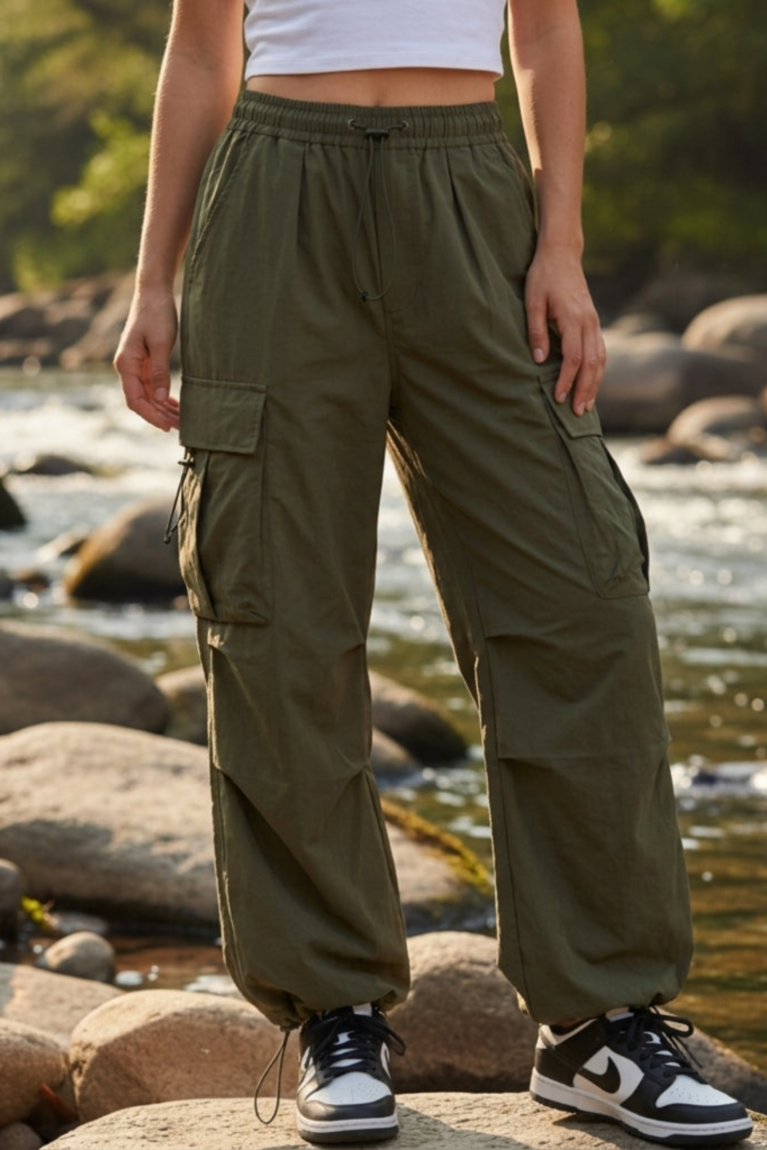 Women's Relaxed Cargo Utility Sweatpants