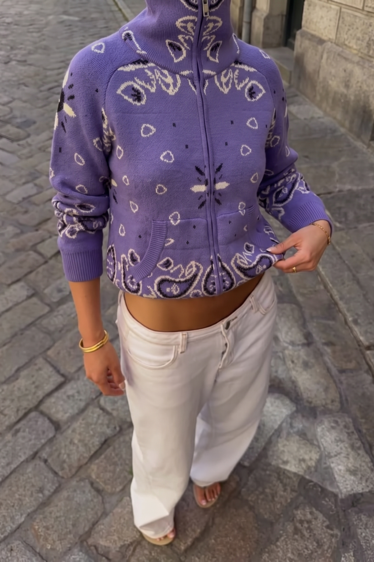 Women's Bandana Patterned Cardigan