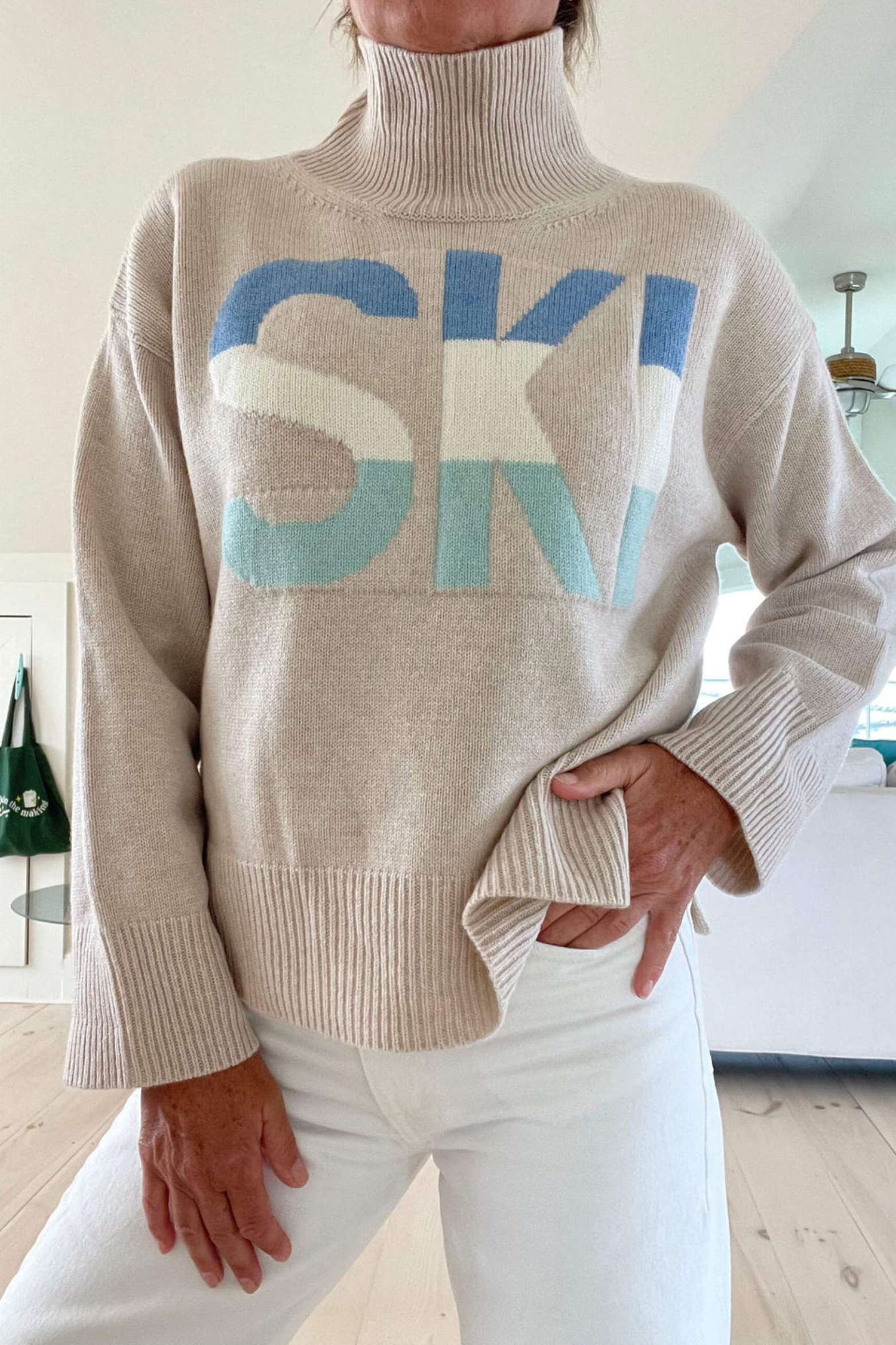 Women's Retro Cashmere Turtleneck Sweater