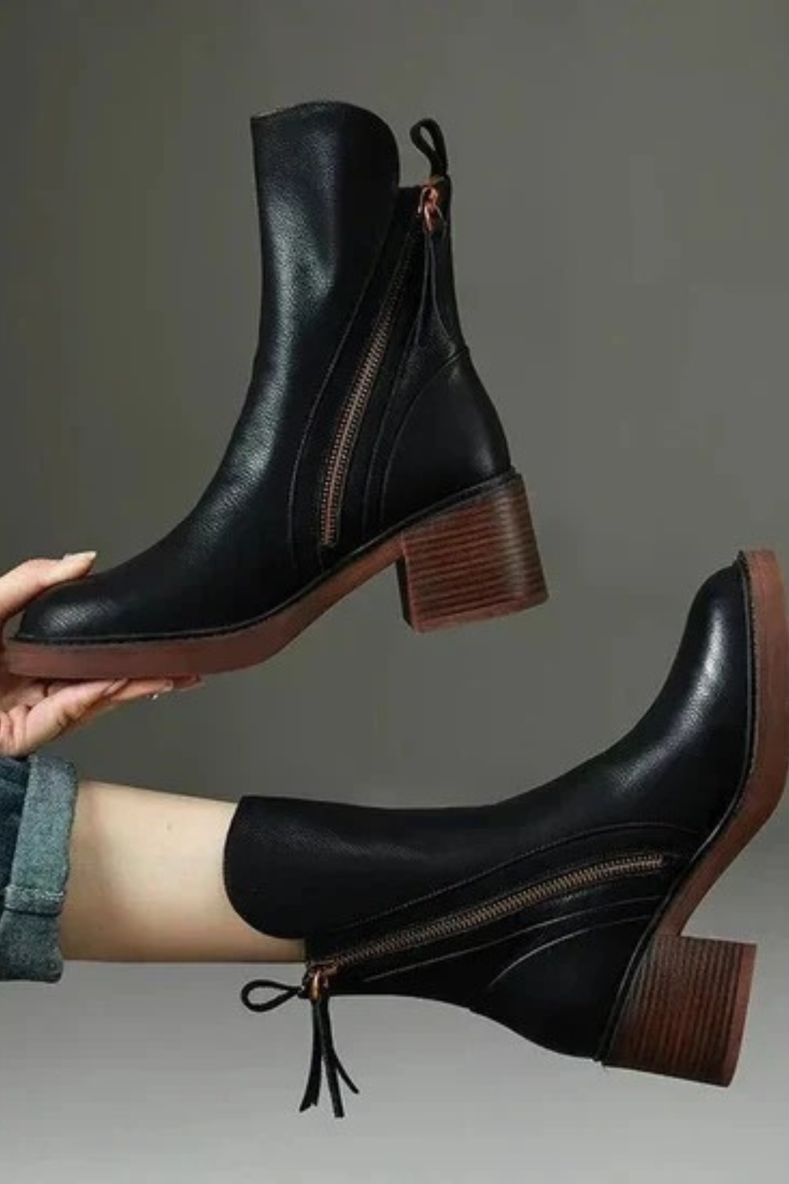Women's Ankle Boots Modern Sculpted Casual Black