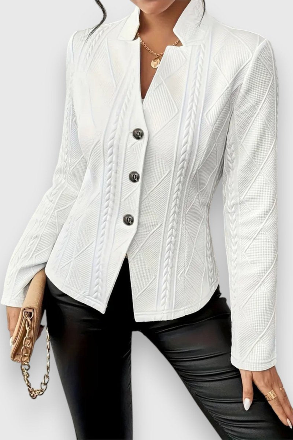 Women's Cable Knit Mock Neck Sweater