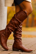 Heritage Leather Knee High Boots