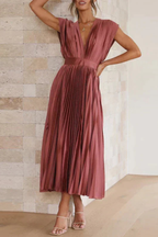 Evermore Grace Pleated Midi Dress